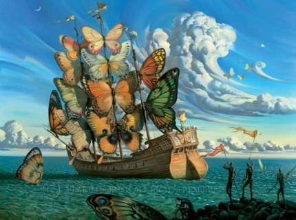 Departure of the Winged Ship - Vladimir Kush