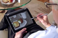 The Sensu Brush works with capacitive touch screens