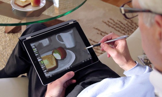 The Sensu Brush works with capacitive touch screens The Sensu Brush works with capacitive touch screens